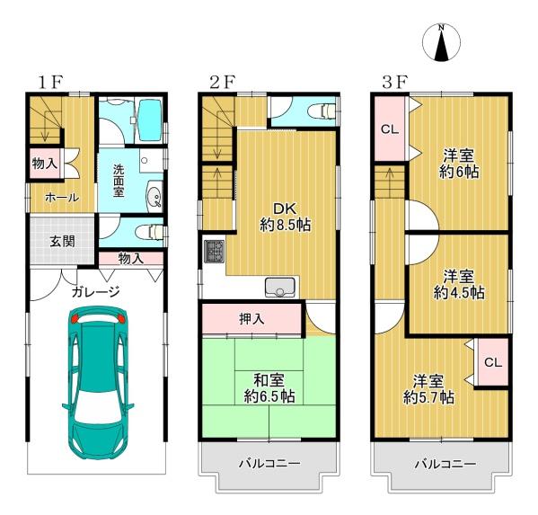 平野区瓜破東8丁目　中古戸建