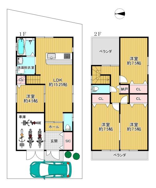 八尾市竹渕西５丁目の中古一戸建て