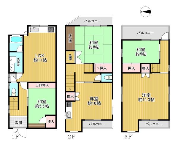 東住吉区駒川3丁目　中古戸建