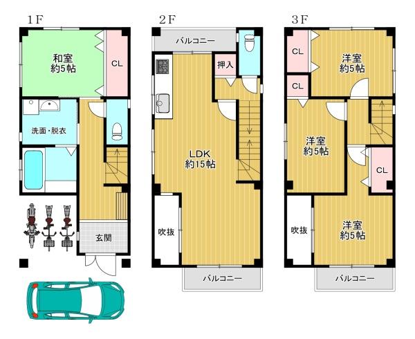 平野区加美北3丁目　中古戸建