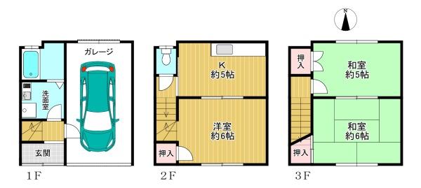 平野区喜連3丁目中古テラスハウス