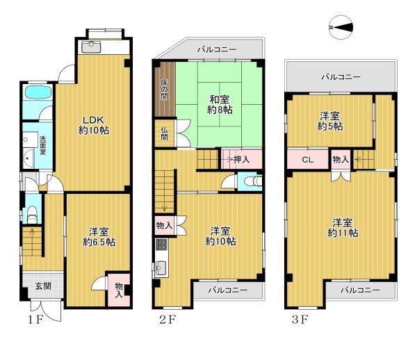 大阪市東住吉区駒川３丁目の中古一戸建て