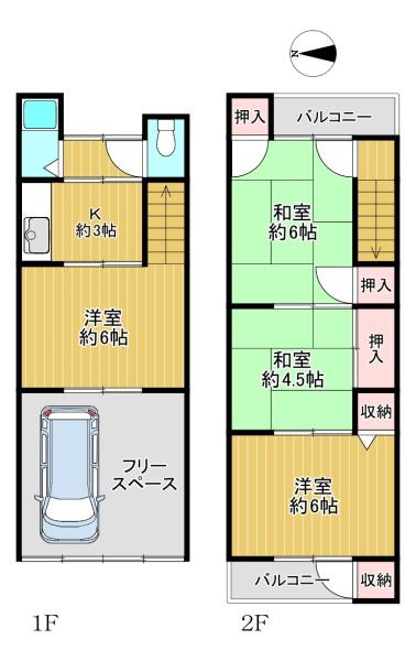 門真市深田町　中古テラスハウス