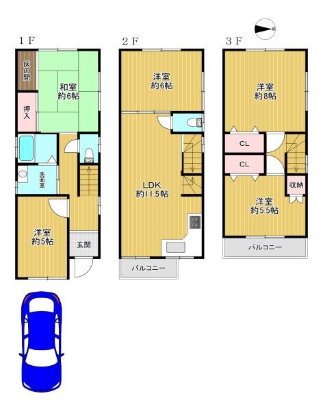 東住吉区住道矢田4丁目　中古戸建