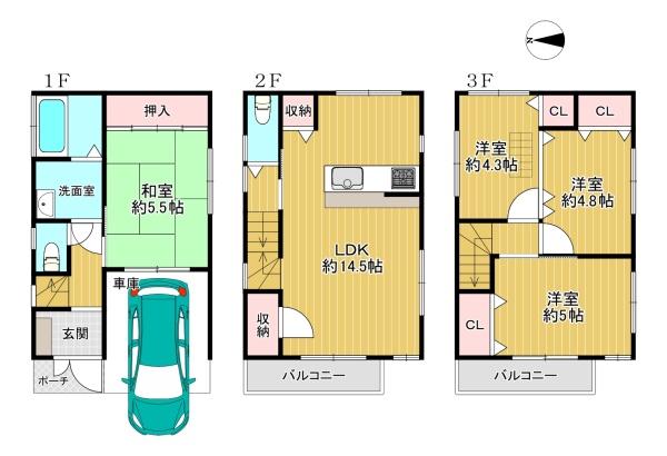 平野区瓜破東5丁目 中古戸建