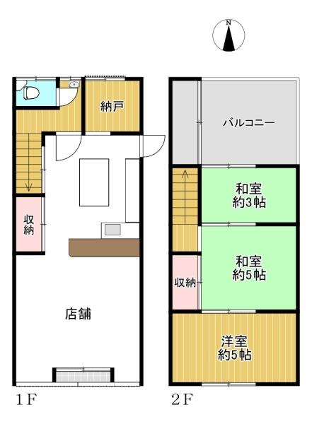 東住吉区湯里5丁目　店舗付きテラスハウス