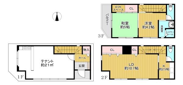 東住吉区住道矢田1丁目　店舗付き戸建