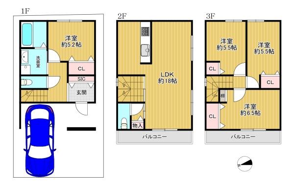 平野区平野本町5丁目　新築戸建　2号地
