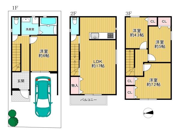 平野区平野本町4丁目　新築戸建　2号地