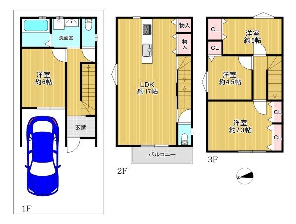 平野区平野本町4丁目　新築戸建　3号地