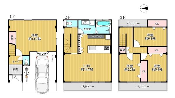 大阪市阿倍野区西田辺町１丁目の中古一戸建て
