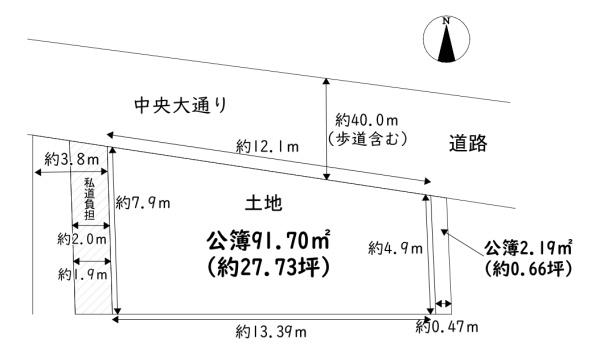 東成区中本2丁目 古家付き土地