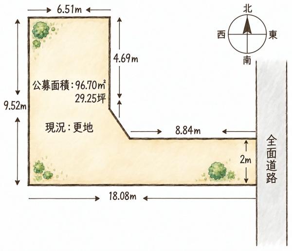 東住吉区鷹合4丁目　土地