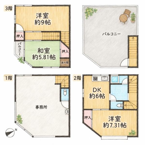 生野区小路東4丁目　中古テラスハウス
