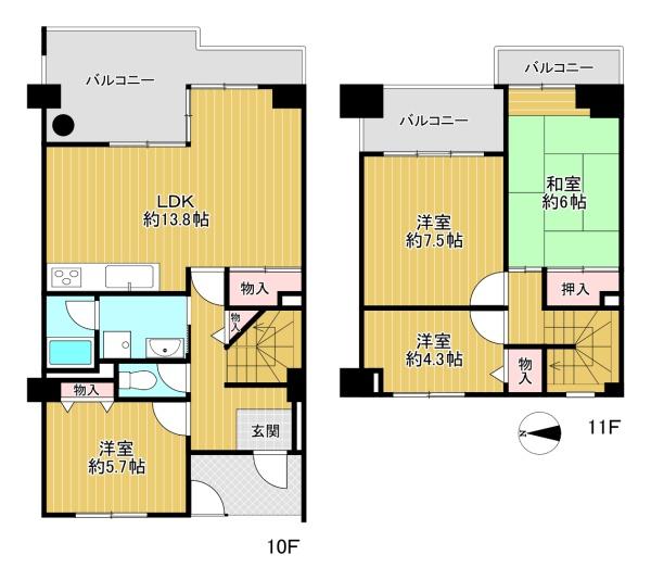豊中島江団地　グリーンタウン島江　6号棟