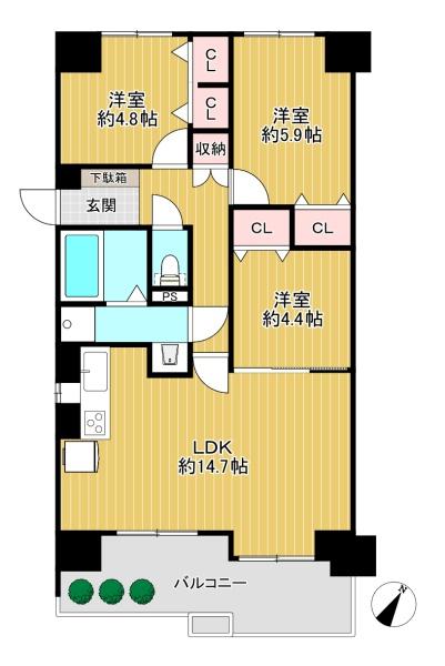 豊中野畑団地2号棟