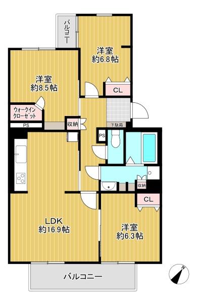 千里緑丘住宅28号棟(間取り)