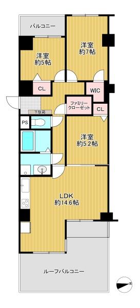 シーアイハイツ千里桃山台D棟(間取り)