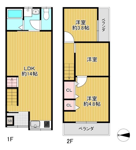 豊中市島江町２丁目の中古テラスハウス