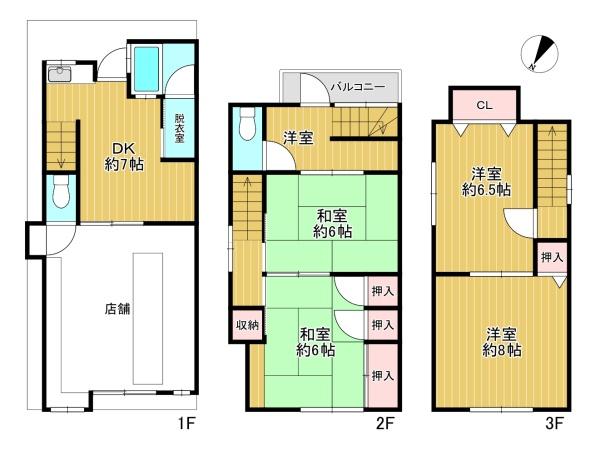 豊中市服部豊町2丁目　店舗付き住宅