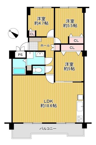公社山田西第二団地　A-8棟