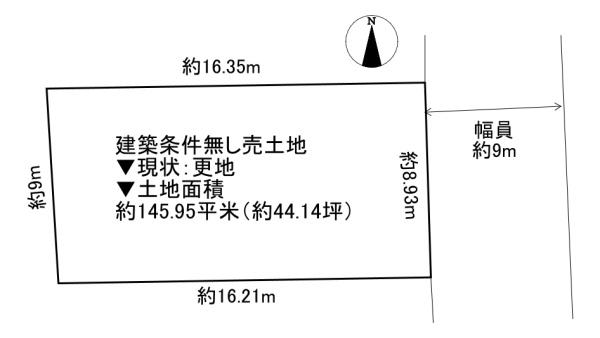 東大阪市六万寺町1丁目　3号地　土地