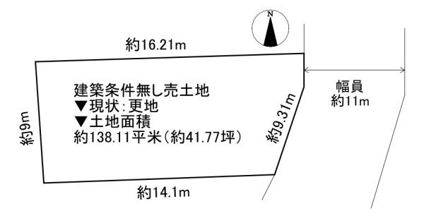 東大阪市六万寺町1丁目　4号地　土地