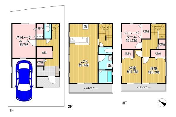 東大阪金岡3期2号棟　新築戸建
