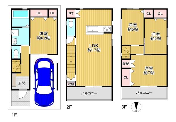東大阪市大蓮南1丁目　Ｈ号地　新築戸建