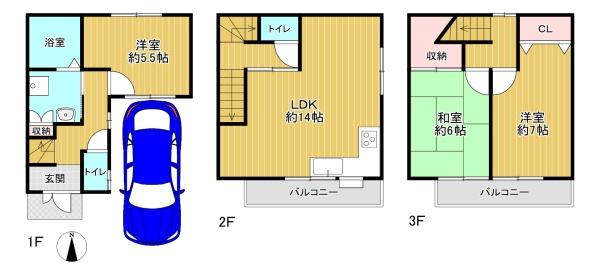 東大阪市新上小阪　中古戸建