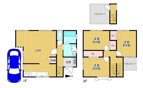東大阪市六万寺町３丁目の中古一戸建て