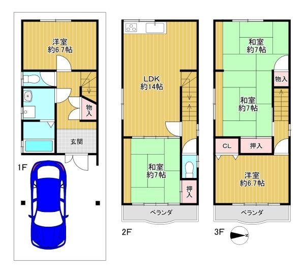 東大阪市鳥居町の中古一戸建て
