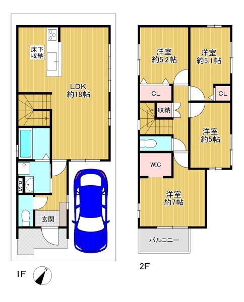 東大阪市東石切町1期2号棟　新築戸建