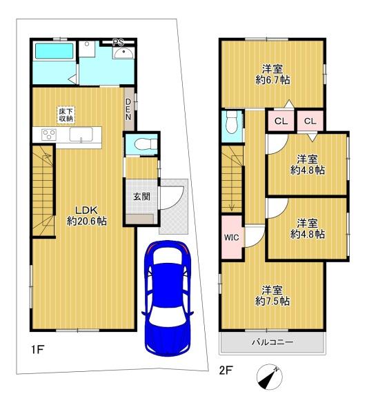 東大阪市東石切町1期3号棟　新築戸建