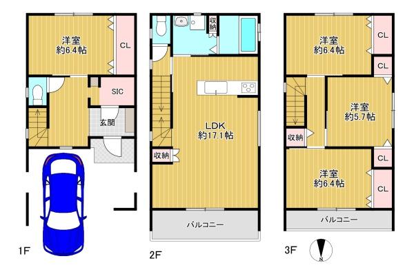 東大阪市友井2丁目　新築戸建