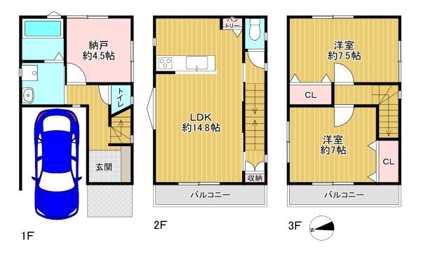大東市御供田３丁目の新築一戸建