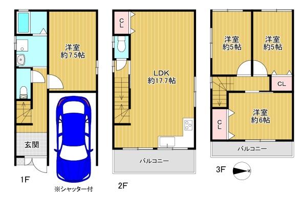 東大阪市七軒家　中古戸建