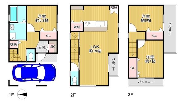 東大阪市永和3丁目B号地　新築戸建