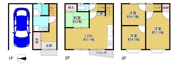 東大阪市衣摺３丁目の中古一戸建て