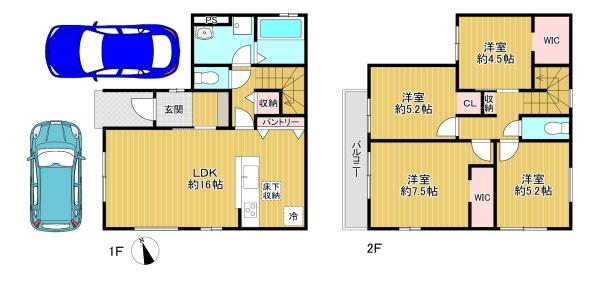 東大阪市玉串町1期1号棟　新築戸建