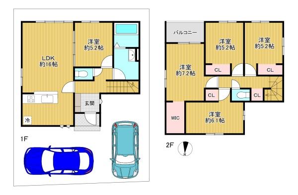 東大阪市元町2丁目1期2号地　新築戸建