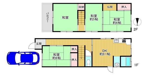 柏原市田辺2丁目　中古戸建