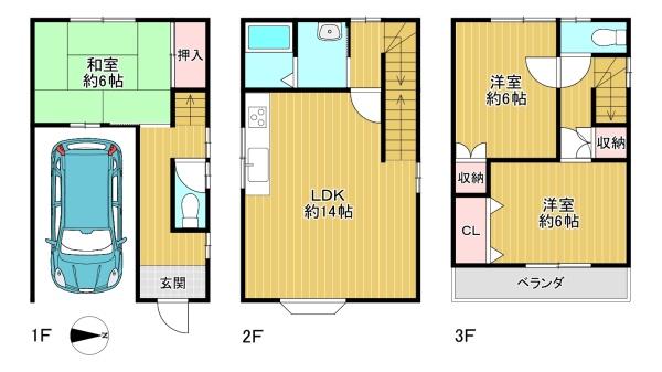 東大阪市六万寺町１丁目の中古一戸建て