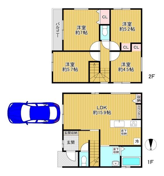 東大阪市若江本町2丁目　1号棟　新築戸建