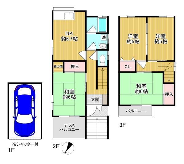 東大阪市上六万寺町の中古一戸建て