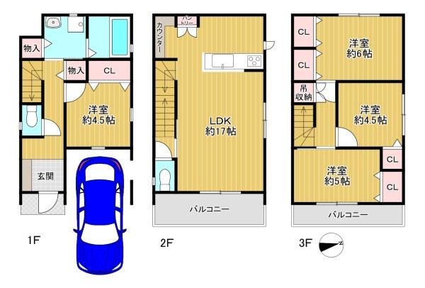 大東市三箇２丁目の中古一戸建て