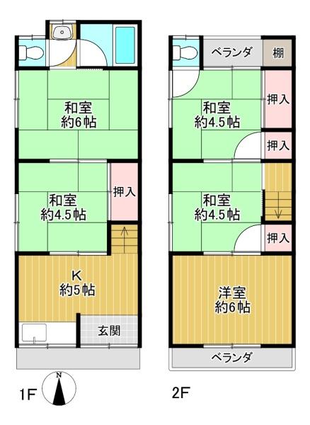 八尾市弓削町３丁目の中古一戸建て
