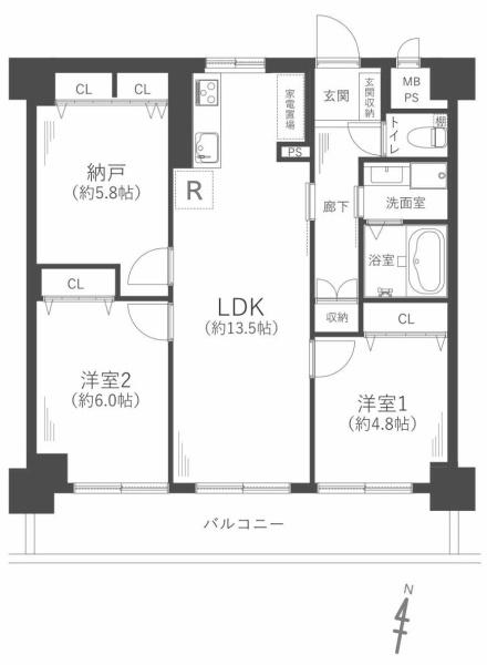 万葉ハイツ小阪菱屋西