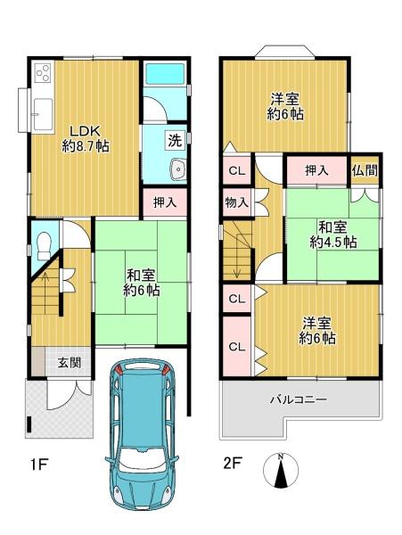 東大阪市新家中町の中古一戸建