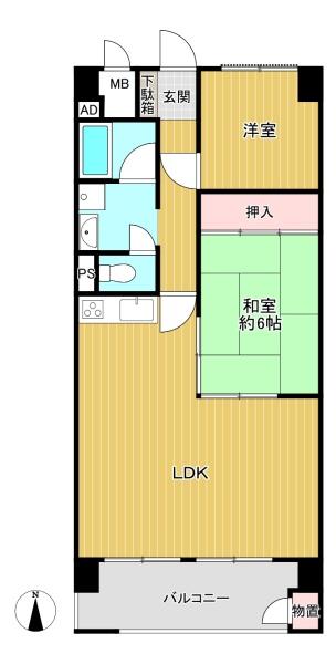 東建狭間マンション(間取り)